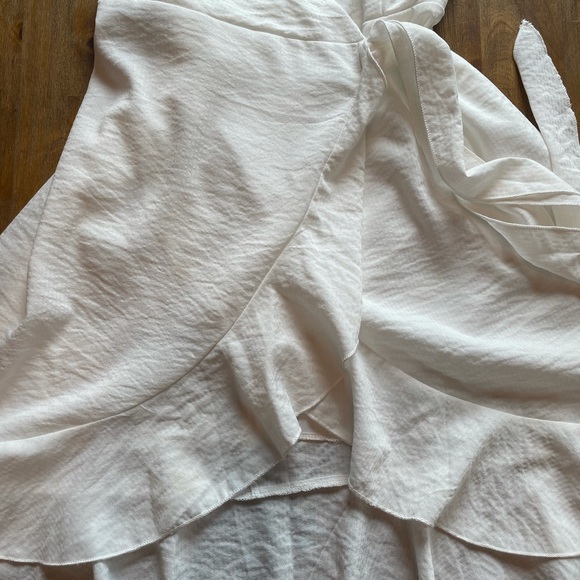 White Wrap Dress - Picture 3 of 5
